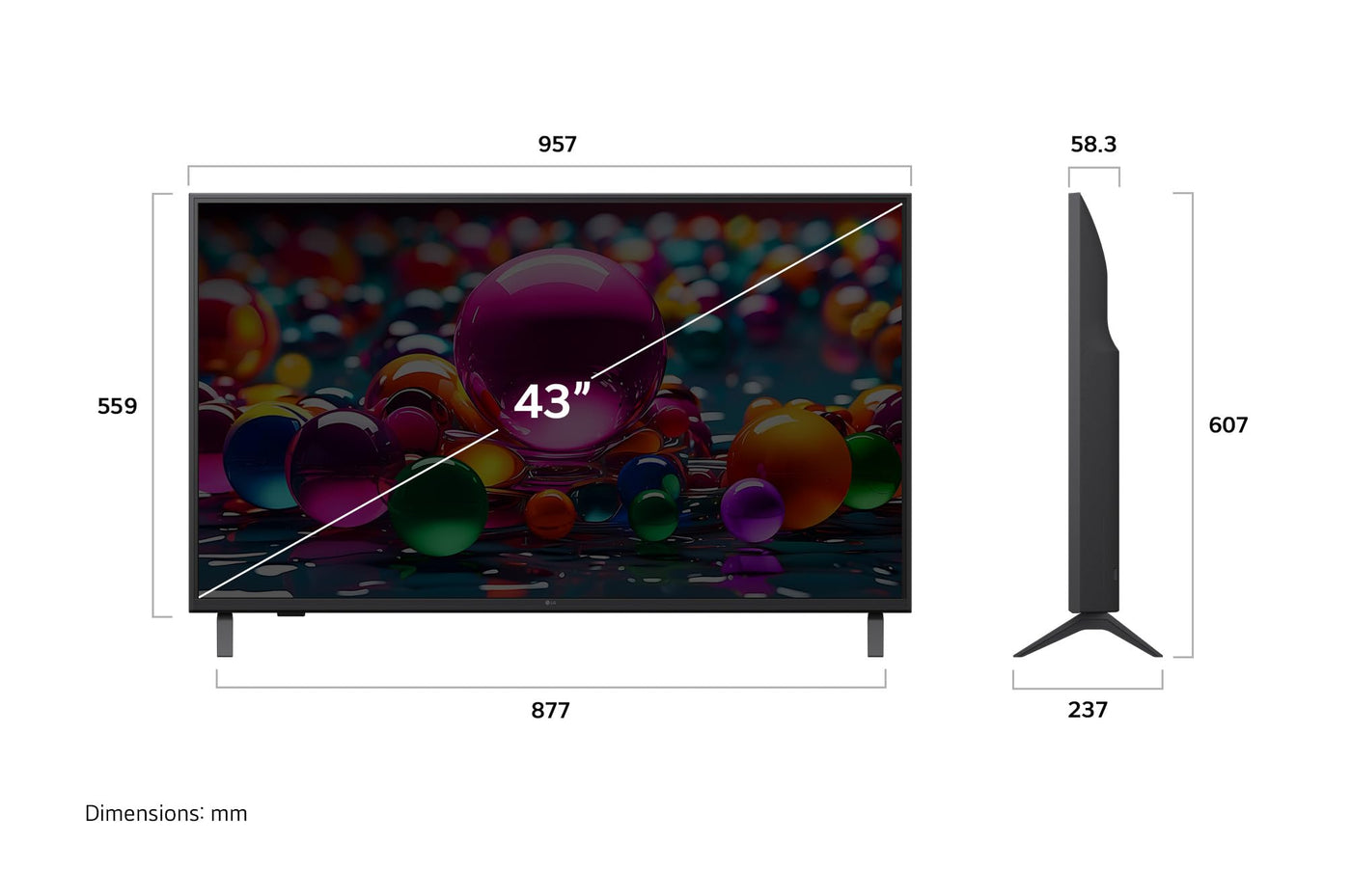 LG 43UA75006LA TV 43 Zoll (109 cm) 4K UHD AI TV (α7 Gen8 4K AI Prozessor, webOS 25, 60Hz) [Modelljahr 2025]