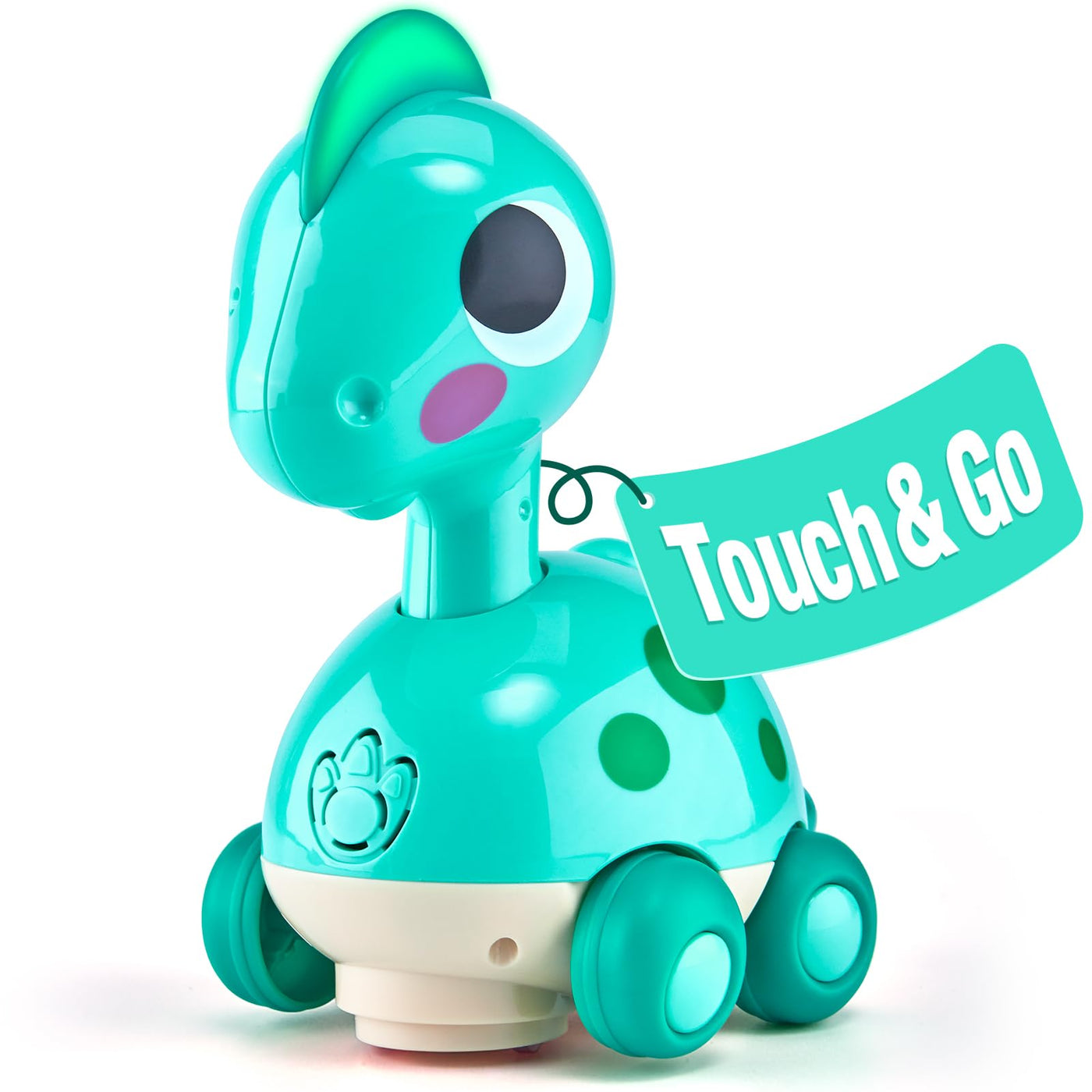 CubicFun Musik Dinosaurier Baby Spielzeug ab 6 9 12 Monate, Krabbelspielzeug mit Licht & Sound,Interaktives Krabbel Dino Baby Spielzeug 6 Monate,Tummy Time Toys,Weihnachten Geschenke für Junge Mädchen