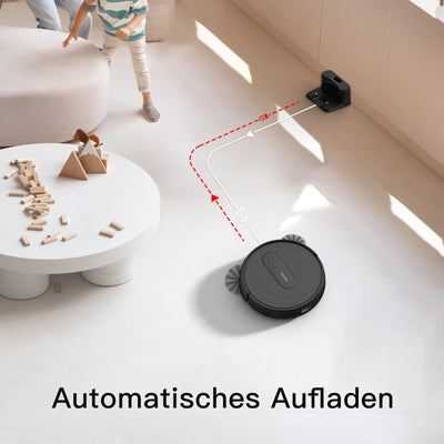 AIRROBO P20 Saugroboter, Roboter Staubsauger mit 2800Pa Saugkraft, Selbstaufladend, WLAN, 120 Minuten Laufzeit, Roboterstaubsauger für Teppiche, Tierhaare, Hartböden