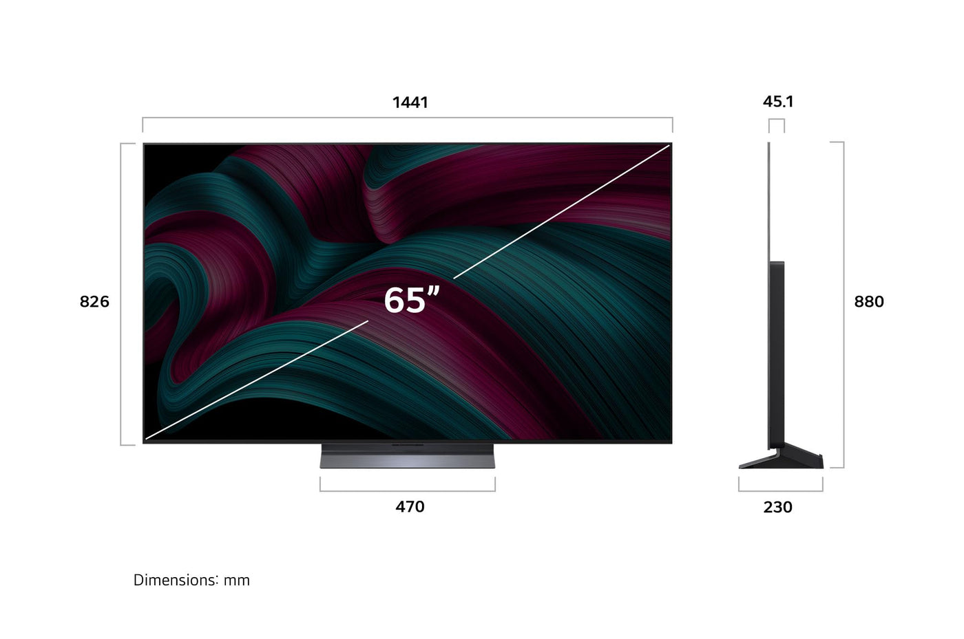 LG OLED65C5ELB TV 65 Zoll (165 cm) 4K OLED evo AI TV (α9 Gen8 4K AI Prozessor, webOS 25, 120Hz (VRR bis zu 144Hz)) [Modelljahr 2025]