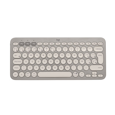 Logitech K380 Multi-Device Bluetooth Wireless Keyboard, Spanisches QWERTY - Sand