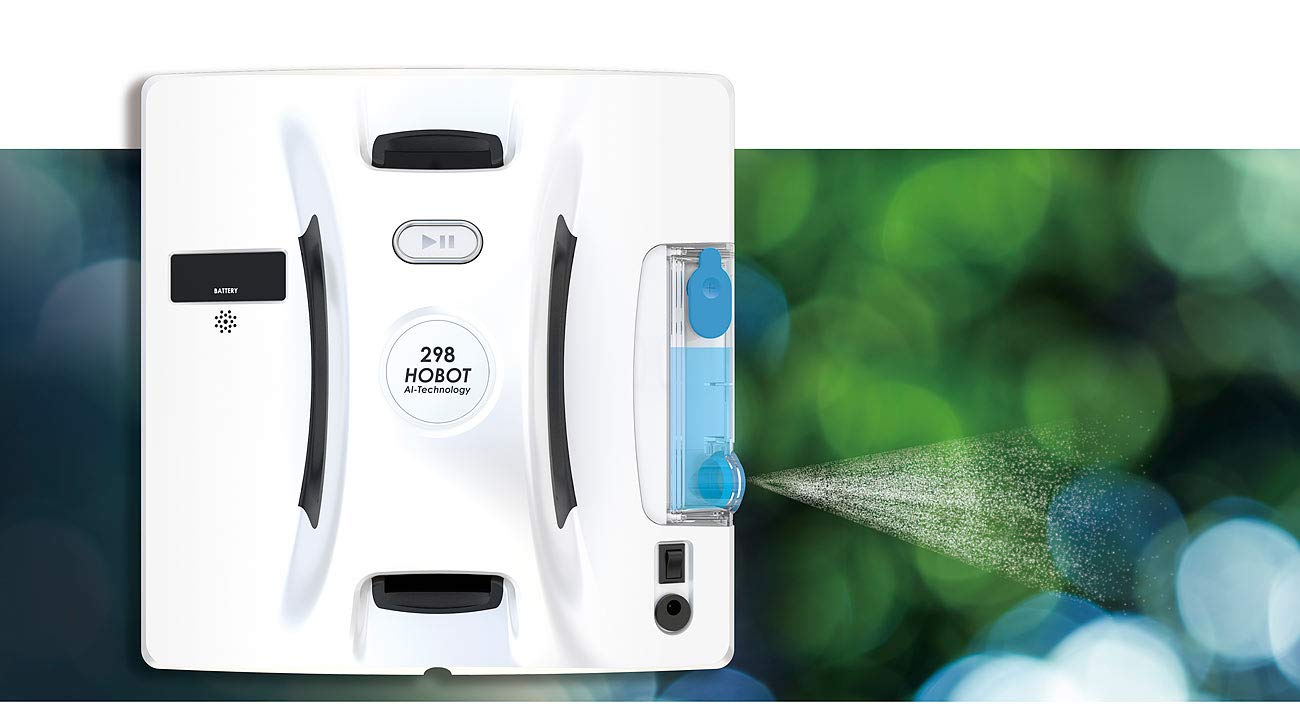 Sichler Haushaltsgeräte Fensterputzroboter: HOBOT-298 Profi-Fensterputz-Roboter mit Sprüh-Funktion, App-Steuerung (Hobot Fensterputzroboter, Profi Fensterputzroboter, Fensterreinigung)