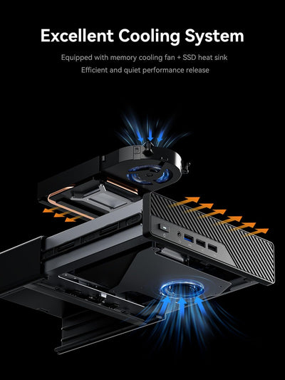 MINISFORUM MS-01 Mini Workstation Intel Core i9-13900H (vPro Enterprise) Mini PC,2X 10Gbps SFP+/2X 2.5G RJ45/2x USB4/HDIM/1x PCIe4.0x16 slot/3x M.2 2280/22110/U.2 SSD,Pas de RAM/SSD