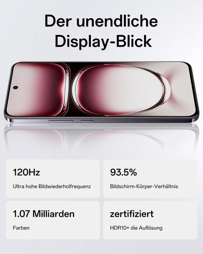 OPPO Reno12 Pro 5G 12+512GB, AI Smartphone Android, Handy, SUPERVOOC 80W, 5000mAh Akku, Schnellladefunktion, Doppelte 50MP AI Kamera, 120Hz 6,7" AMOLED, Dimensity 7300, NFC, Braun