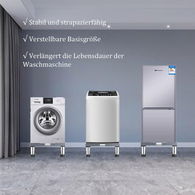 Waschmaschinen Untergestell Waschmaschinenständer Waschmaschinensockel Podest für Kühlschrank, Trockner und Gefrierschrank Bärenlast 150kg, Verstellbare Breite Höhe(40-60cm,19-22cm)