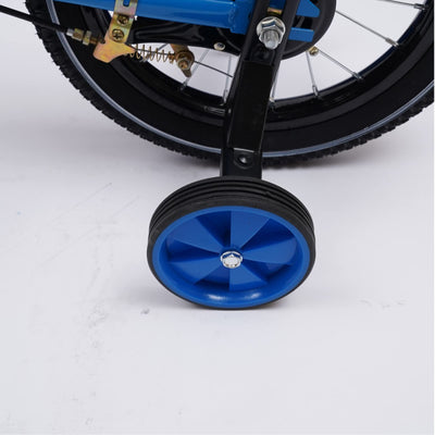 SHZICMY Kinderfahrrad 14 Zoll MäDchen/Jungen, Fahrradtasche Mountainbike Kinder, Mountainbikes für Kinder von 3-6 Jahren, mit Abnehmbare Stützräder Laufräder (blau)