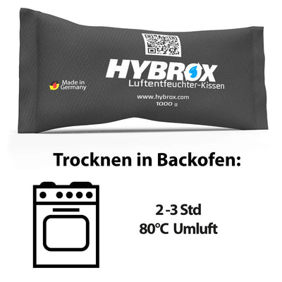 HYBROX Auto Luftentfeuchter Kissen - Wiederverwendbar, Entfeuchter, Autoentfeuchter (SPARSET 2x1000g)