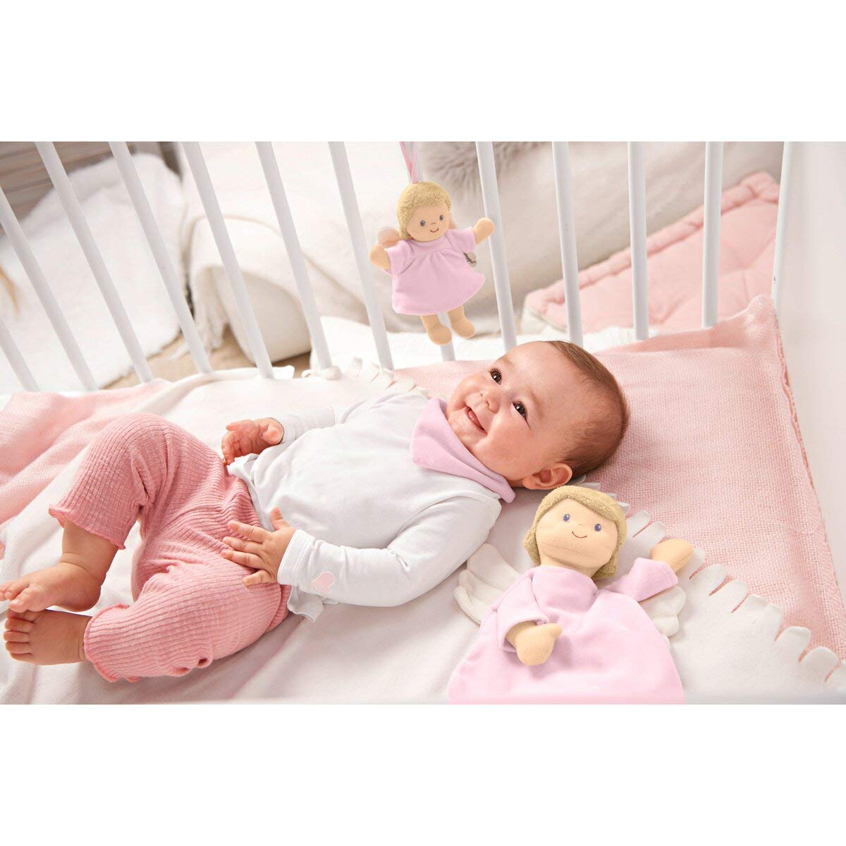 Sterntaler Schmusetuch Schutzengel, Alter: Für Mädchen ab dem 1. Monat, Größe: 26 cm, Farbe: Rosa