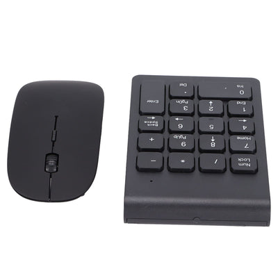lyrlody Kabelloses Nummernblock-Maus-Set, 2,4GHz-Technologie, 1200 DPI, Nummernblock Nummernblock Maus Combo für Heim, Büro, Reisen, Win 10, mit USB