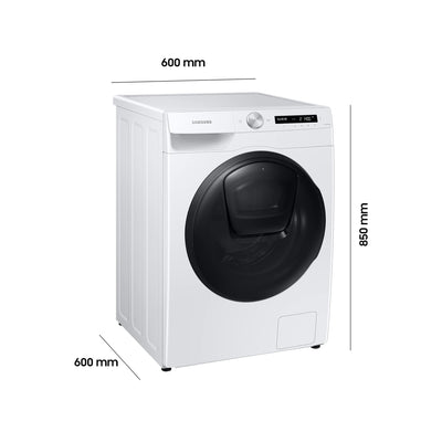 Samsung WD81T554ABW/S2 Waschtrockner, 10,5/6 kg, 1400 U/min, AddWash, Ecobubble, Simple Control-Bedienkonzept, Air Wash, Hygiene-Dampfprogramm, Weiß