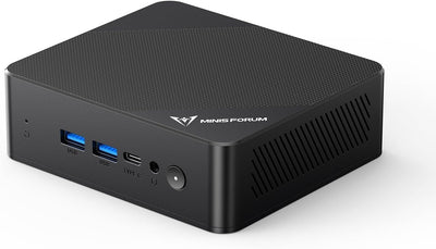 MINIS FORUM Mini PC UN100P, N100 Prozessor, 4 Kerne/4 Threads, bis zu 3,4 GHz, UHD Grafikkarte, 16 GB DDR4 SO-DIMM/512 GB SSD, HD×2/USB-C, RJ45 2,5G, USB3.2 Gen2×2, SD-Karte, WiFi-6, BT5.2