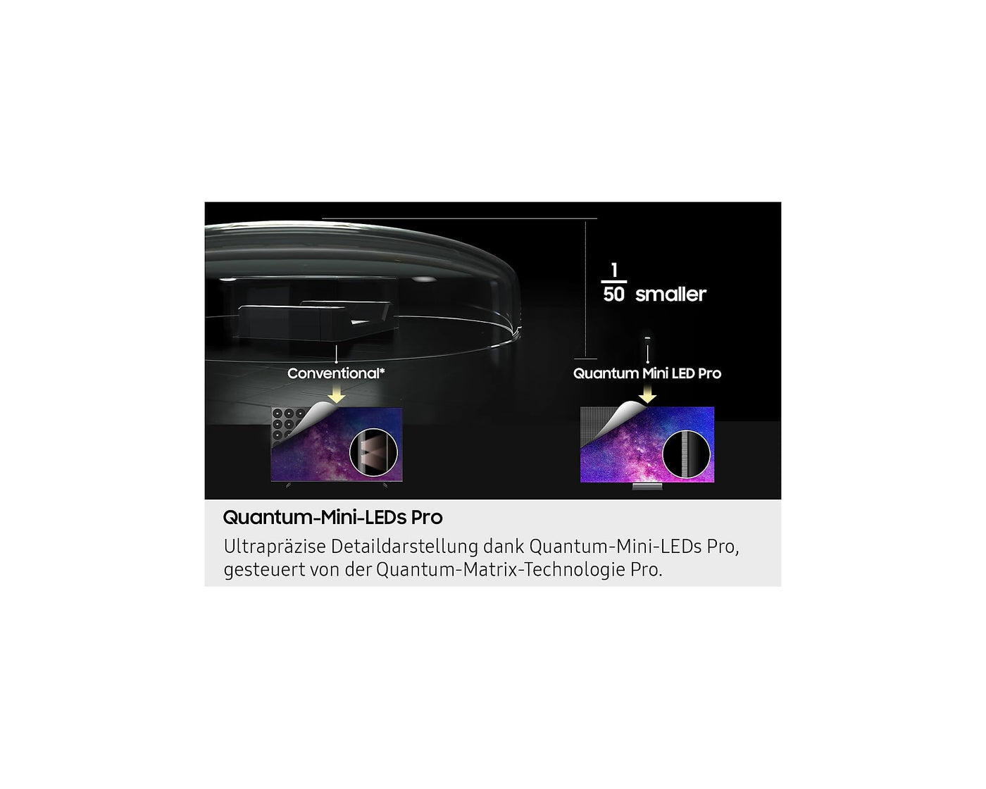 Samsung Neo QLED 4K QN90F 55 Zoll (138 cm) Mini LED Fernseher, NQ4 AI Gen2 Prozessor, Quantum Matrix Technology Slim, Motion Xcelerator 165Hz, AirSlim Design, Samsung Vision AI Smart TV