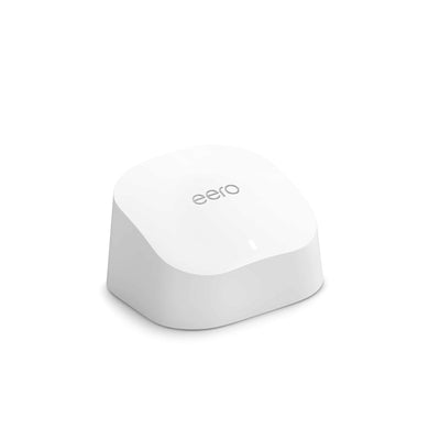 Amazon eero 6 Mesh-WLAN-Signalverstärker | 500-Mbit/s-Ethernet | Bis zu 140 m² Abdeckung | Für Verbindungen mit über 75 Geräten | Zur Erweiterung des bestehenden eero-Netzwerks | Einzelpack