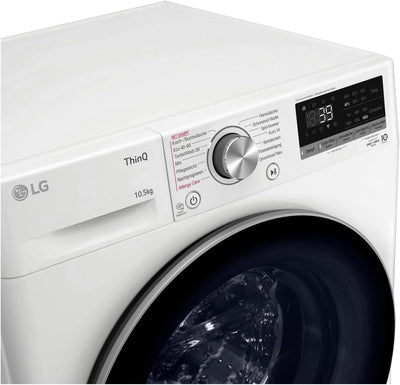 LG Electronics Waschmaschine 10,5 kg AI DD Steam TurboWash 360° ThinQ Neue Wohlfühl-Trommel F6WV710P1 Weiß