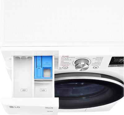 LG Electronics Waschmaschine 10,5 kg AI DD Steam TurboWash 360° ThinQ Neue Wohlfühl-Trommel F6WV710P1 Weiß