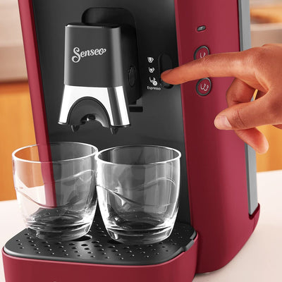 Philips Domestic Appliances CSA260/91 Senseo Maestro Kaffeemaschine Kaffeepads mit 1,2 Liter Wassertank, Auswahl der Intensität und Memo-Funktion, Produkt grün, Farbe: rot