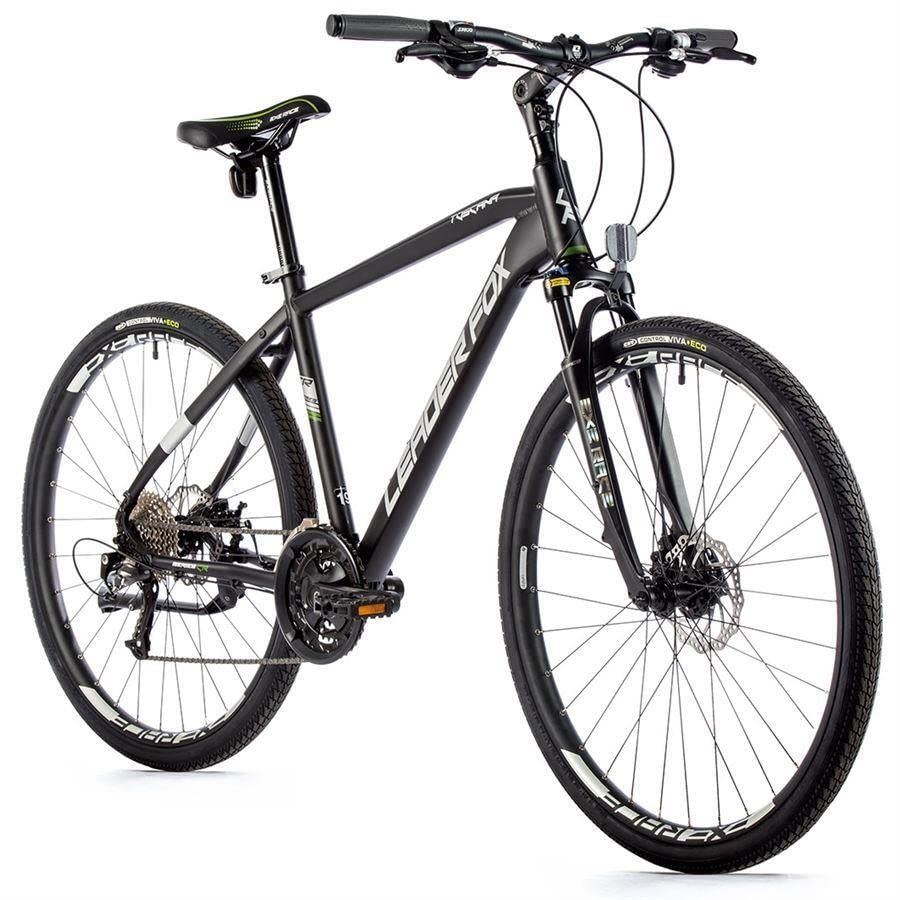 Leaderfox 28 Zoll Leader Fox Toscana Cross Fahrrad Trekking Bike 27 Gang Scheibenbremsen Rh 48cm, Schwarz matt