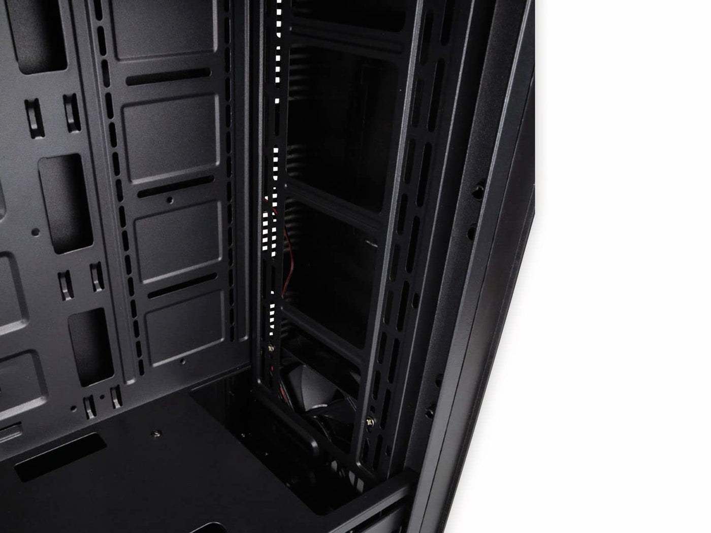 Kolink Stronghold Midi-Tower Mini-ITX bis E-ATX, PC Hülle mit Seitenfenster, Tempered Glass Computergehäuse, PC Case Computer Gehäuse mit lüfter, Schwarz