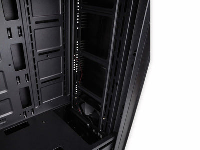 Kolink Stronghold Midi-Tower Mini-ITX bis E-ATX, PC Hülle mit Seitenfenster, Tempered Glass Computergehäuse, PC Case Computer Gehäuse mit lüfter, Schwarz