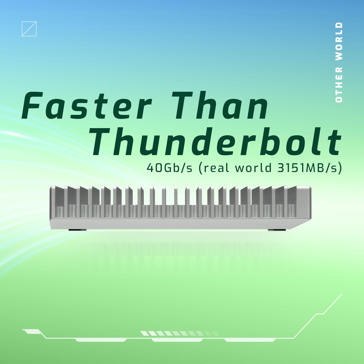 OWC Express 1M2 tragbares NVMe Thunderbolt (USB-C) SSD-Laufwerk USB4, ultraschnelles externes SSD-Laufwerk mit Aluminium-Kühlkörpergehäuse (nur Gehäuse)