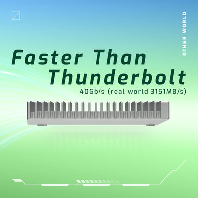 OWC Express 1M2 tragbares NVMe Thunderbolt (USB-C) SSD-Laufwerk USB4, ultraschnelles externes SSD-Laufwerk mit Aluminium-Kühlkörpergehäuse (nur Gehäuse)