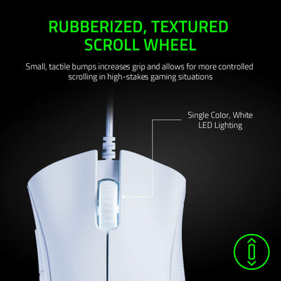 Razer DeathAdder Essential (2021) - Kabelgebundene Gaming-Maus mit Optischem Sensor mit 6400 DPI (5 programmierbare Tasten, Ergonomischer Formfaktor, 10 Millionen Klicks Lebensdauer) Weiß