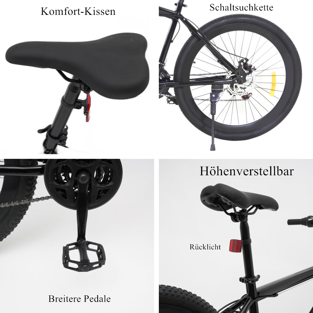 Chynalys Mountainbike 26 Zoll Premium Mountainbike 21 Gang Schaltung, Doppelscheibenbremse Fahrrad Herren Bike für alle Arten von Straßen, MTB Fahrrad für Mädchen Jungen Herren und Damen.