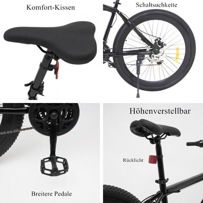 Chynalys Mountainbike 26 Zoll Premium Mountainbike 21 Gang Schaltung, Doppelscheibenbremse Fahrrad Herren Bike für alle Arten von Straßen, MTB Fahrrad für Mädchen Jungen Herren und Damen.