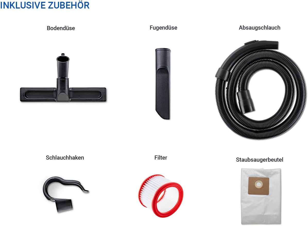 Nilfisk Multi II 30L T Inox Nass-/Trockensauger für Haus, Garten und Auto | Nass- und Trockensauger für die Innen- und Außenreinigung (1400 W)