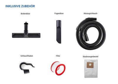 Nilfisk Multi II 30L T Inox Nass-/Trockensauger für Haus, Garten und Auto | Nass- und Trockensauger für die Innen- und Außenreinigung (1400 W)