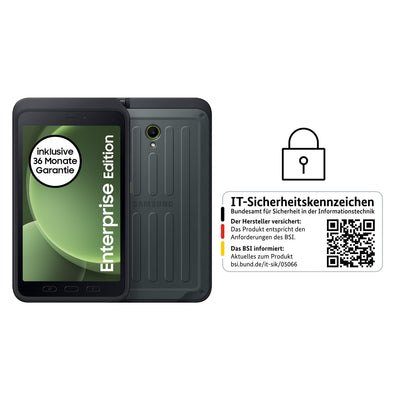 Samsung Galaxy Tab Active5 5G Enterprise Edition, Robustes Android-Tablet, 8 Zoll Display, 6 GB RAM und 128 GB erweiterbarer interner Speicher, Akku 5.050 mAh, Grün