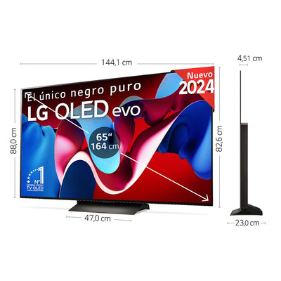 LG OLED65C44LA TV 65" (165 cm) OLED evo Fernseher (α9 Gen7 4K AI-Prozessor, webOS 24, Dolby Vision, bis zu 120Hz) [Modelljahr 2024]