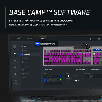 Mountain Everest Core RGB Gaming Keyboard mit hot-swappable Cherry MX Brown - DE ISO - Gunmetal Gray