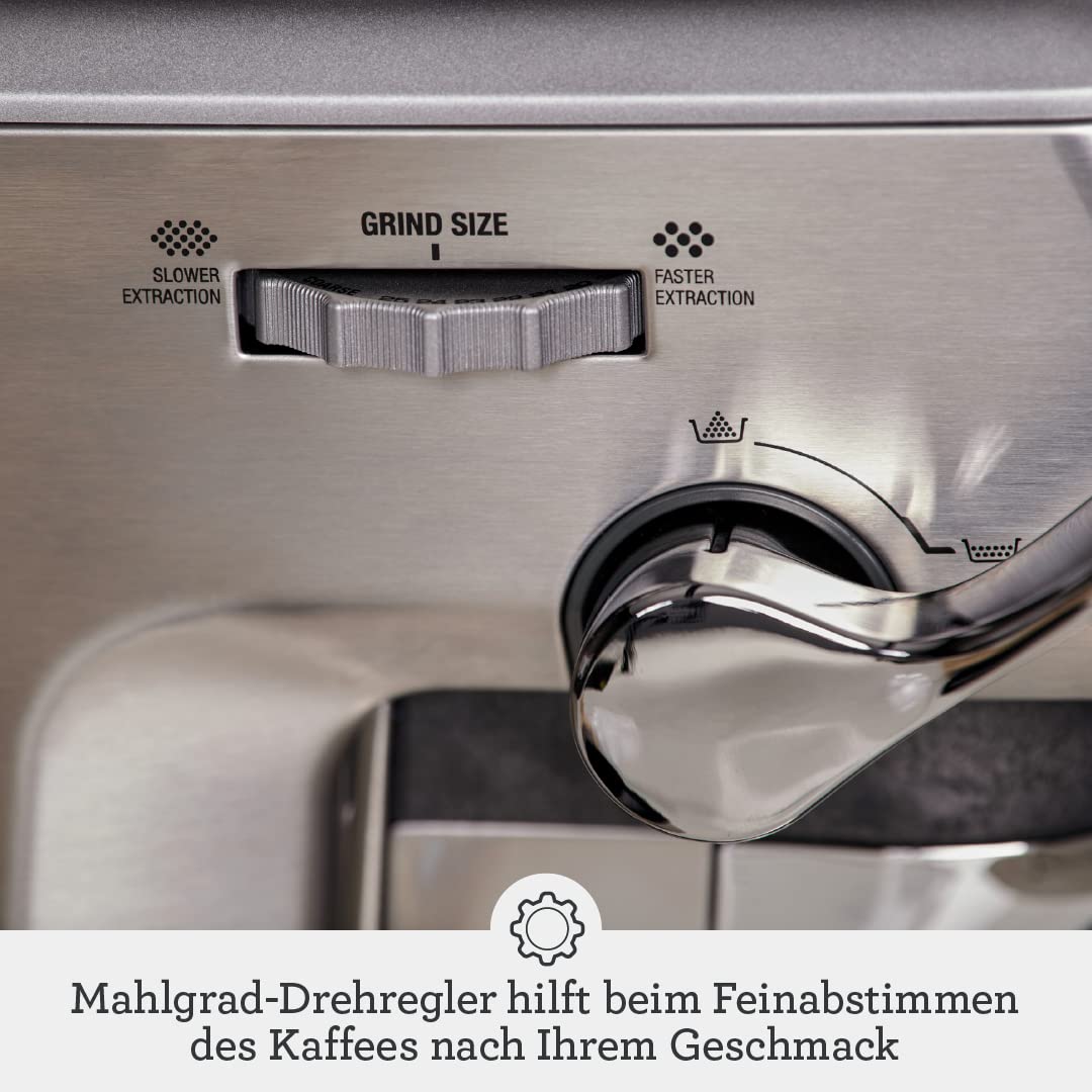 Sage - The Barista Express Impress - Kaffeevollautomat mit manuellem Milchaufschäumer - Gebürsteter Edelstahl