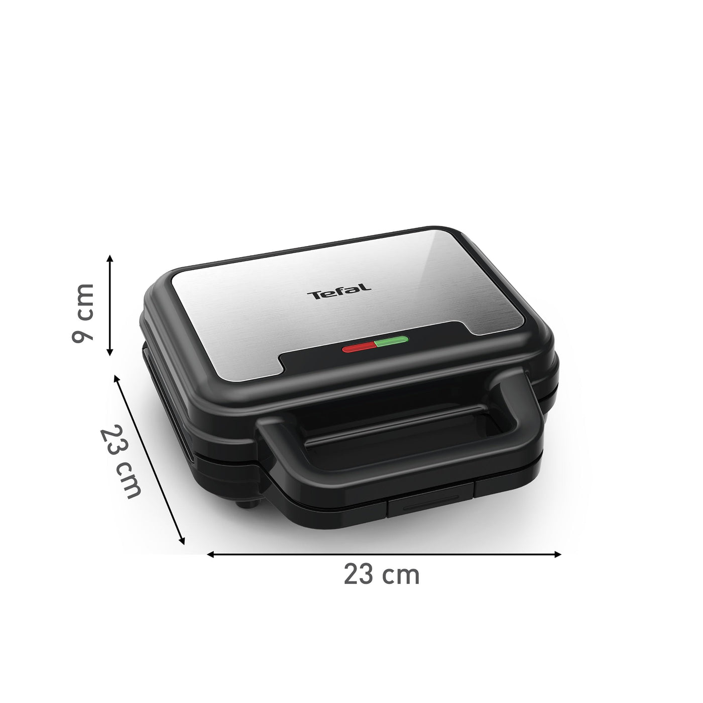 Tefal Ultracompact 3-in-1 Sandwich-Waffel-Panini Kombigerät, Antihaftbeschichtung, wärmeisolierter Griff, Edelstahl/Schwarz, SW383D10