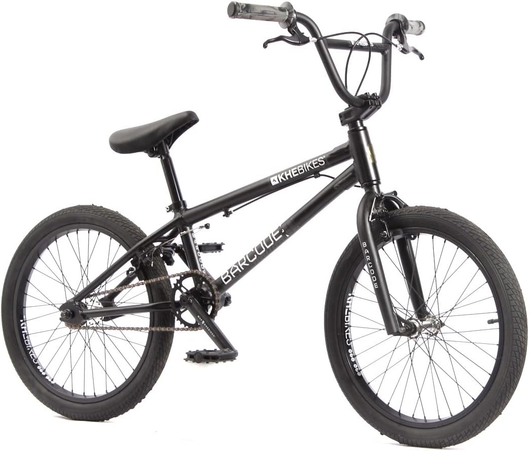 KHEbikes BMX Fahrrad Barcode LL Aluminium, 20 Zoll, schwarz, patentierter Affix 360° Rotor, für Kinder und Jugendliche, superleichtes Gewicht - nur 10,0kg!