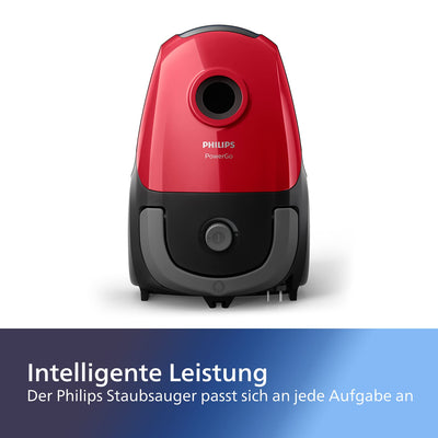 Philips Series 2000 Staubsauger mit Beutel – 900-W-Staubsauger mit Allergiefilter, 9 m Aktionsradius (FC8243/09)