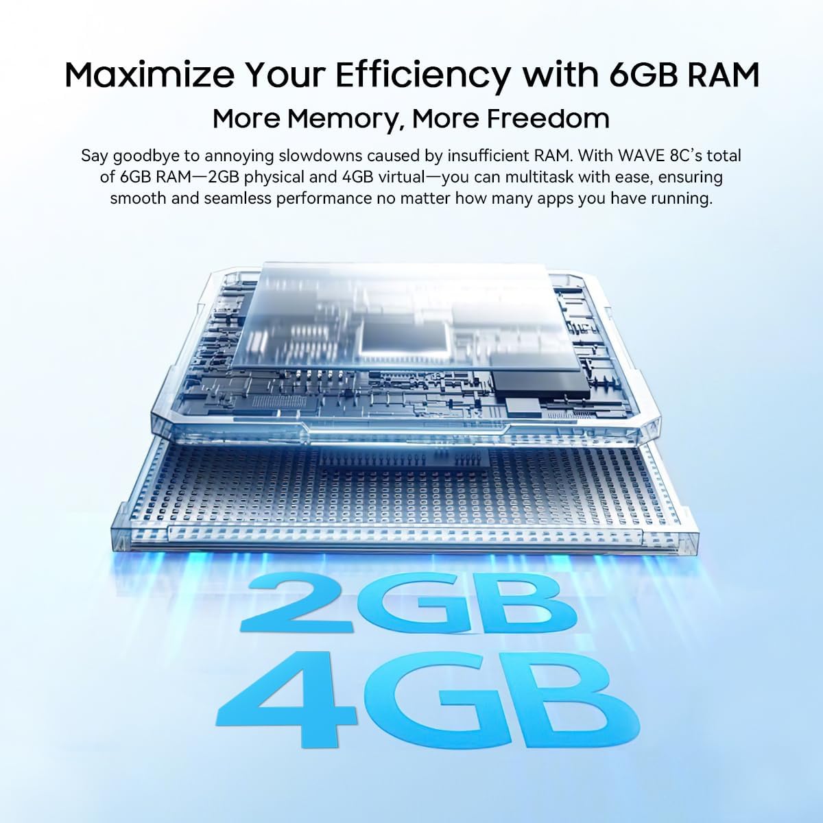 Blackview Wave 8C 4G Smartphone ohne Vertrag, 6,56'' HD+, Octa-Core 6GB+64GB (2TB Externe SD), 13MP+8MP Kamera, 3 Kartensteckplätze, Android 14 DUAL SIM Handy, Smart-K Box Lautsprecher, GPS Lila