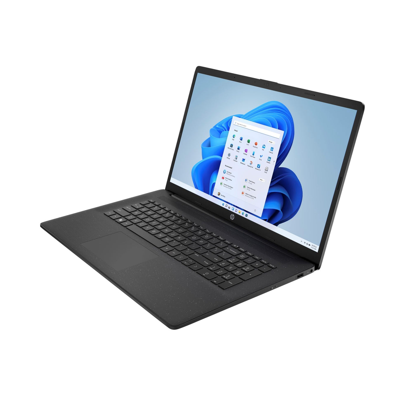 HP Laptop mit 17,3" FHD Display, AMD Ryzen 3 7320U, 8 GB DDR5 RAM, 512 GB SSD, AMD Radeon-Grafik, Windows 11, QWERTZ, Schwarz inkl. 25 GB Dropbox-Speicher für 12 Monate