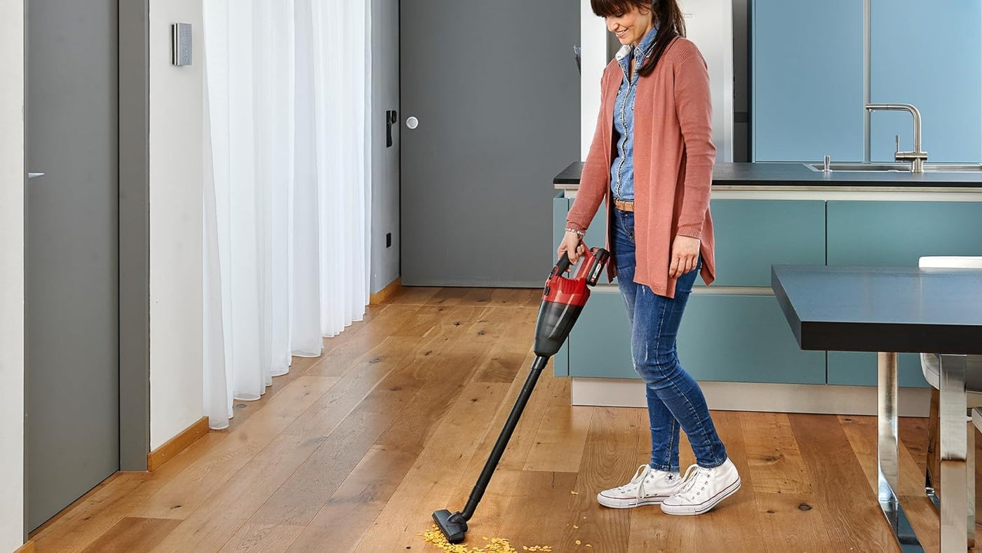 Einhell Akku-Handstaubsauger TE-VC 18 Li-Solo Power X-Change (18 V, 42 mbar Saugleistung, 540 ml-Staubfangbehälter, inkl. 3 Düsen, Verlängerung, Wandhalterung, ohne Akku und Ladegerät)