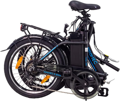 smartEC Camp-20D E-Bike Klapprad 250W Hinterradmotor Li-Ion-Akku 36V/15,6Ah 20 Zoll E-Klapprad E-Faltrad Elektrofahrrad Reichweite 100km bis 25 km/h (Schwarz)