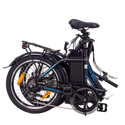 smartEC Camp-20D E-Bike Klapprad 250W Hinterradmotor Li-Ion-Akku 36V/15,6Ah 20 Zoll E-Klapprad E-Faltrad Elektrofahrrad Reichweite 100km bis 25 km/h (Schwarz)