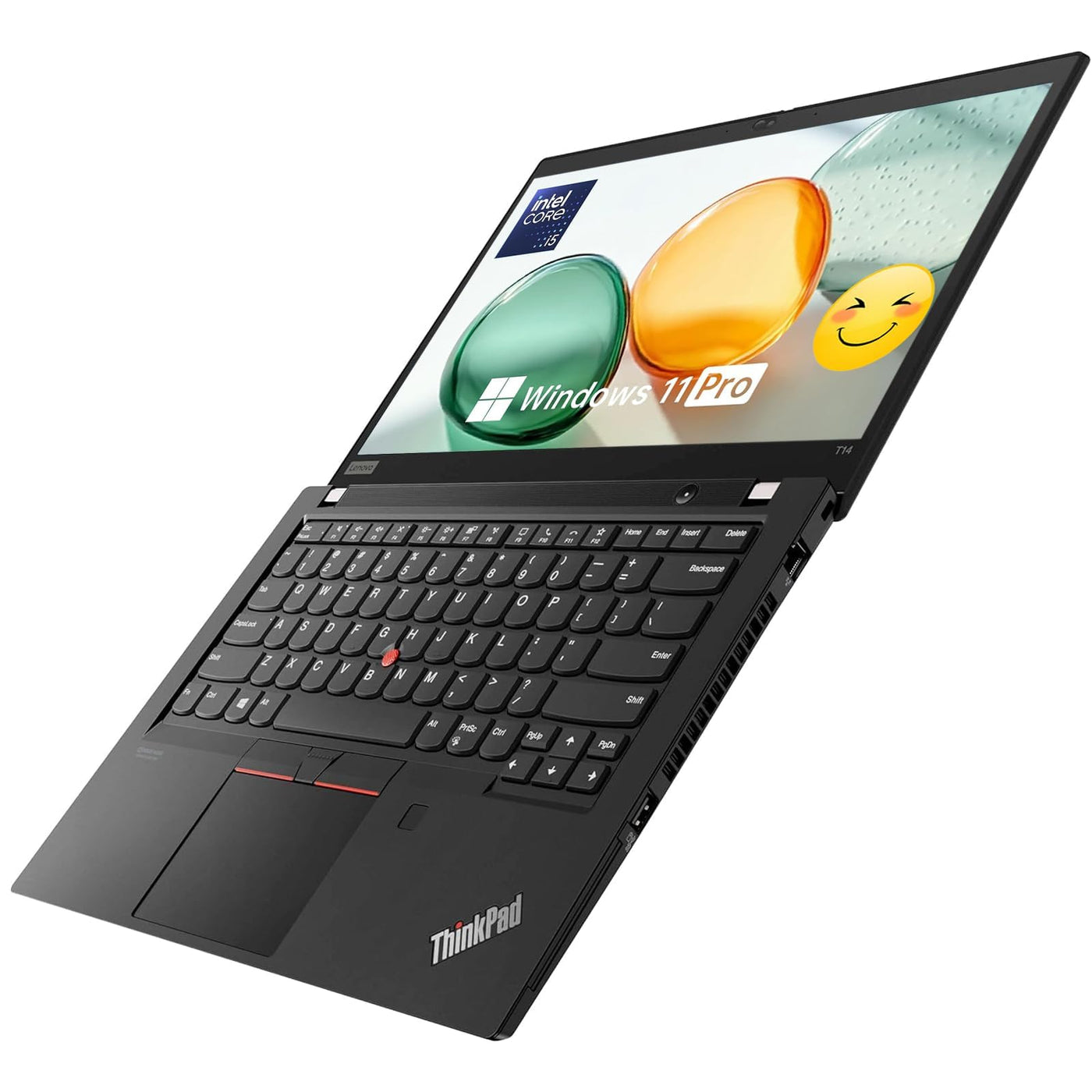 Lenovo Thinkpad T14 Gen 2 Touchscreen Laptop, 14" FHD Business Notebook, Intel Core i5-1145G7, 16GB DDR4 RAM, 512GB SSD, QWERTY Tastatur, Windows 11 Pro (Generalüberholt)