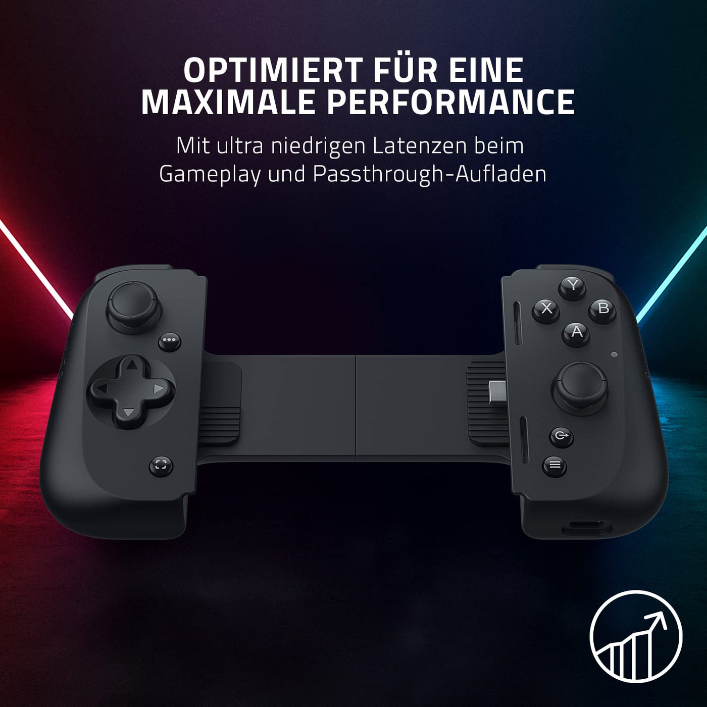 Razer Kishi V2 für iPhone - Mobile Gaming Controller (Universal Fit mit ausziehbarer Brücke, Streaming von PC- und Konsolenspielen, Ergonomisches Design, Powered by Nexus App) Schwarz