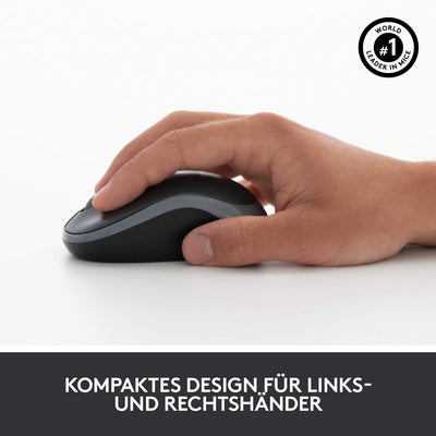 Logitech MK270 Kabelloses Tastatur-Maus-Set, 2.4 GHz Wireless Verbindung via Nano USB-Empfänger, Lange Akkulaufzeit, Für Windows und ChromeOS, Deutsches QWERTZ-Layout - schwarz (5-Pack)