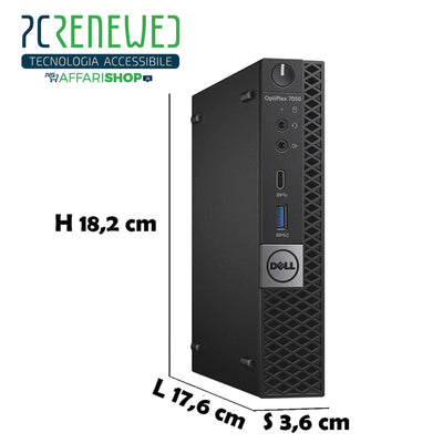 Mini PC Optiplex 7050 Desktop-Computer (Generalüberholt) Windows 11 Pro + Office | Core i5 6500t | RAM 16 GB | SSD M.2 256 NVME + HDD 500 GB | WiFi BTH Mini-Computer (nur PC)