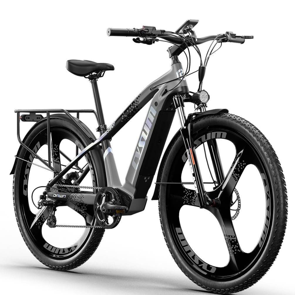cysum Speedy Elektrisches Mountainbike für Erwachsene, Lithium-Akku 48 V, 672 Wh, Reichweite 100 km, Drehmoment 75 Nm, 25 km/h, hydraulische Scheibenbremse (29 Zoll)