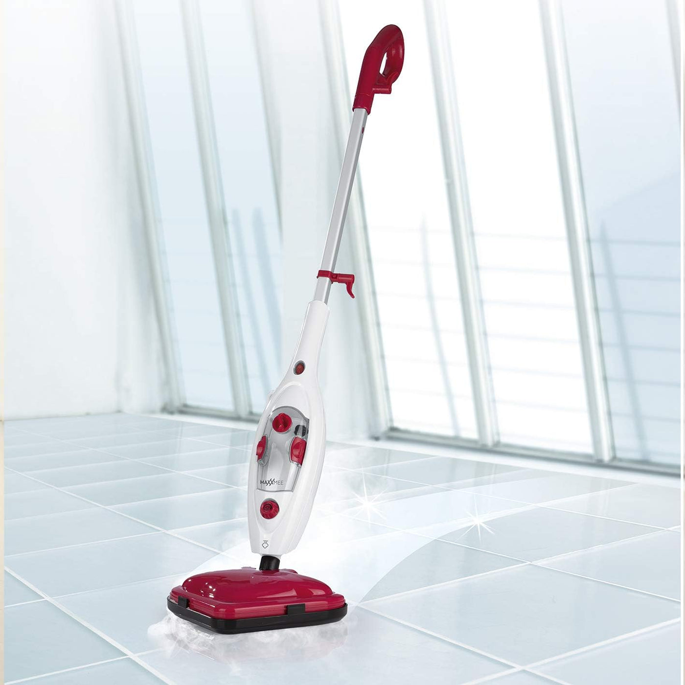 MAXXMEE Dampfreiniger Erwachsene-Unisex Rot, Weiß