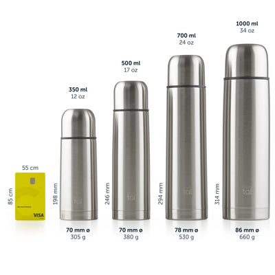 Blumtal® Thermosflasche 1L - BPA-freie Thermoskanne für warm&kalt - auslaufsichere Isolierflasche 1000ml aus Edelstahl rostfrei - Thermoskanne mit Becher - Isolierkanne 1L - Thermokanne - Dunkelgrün