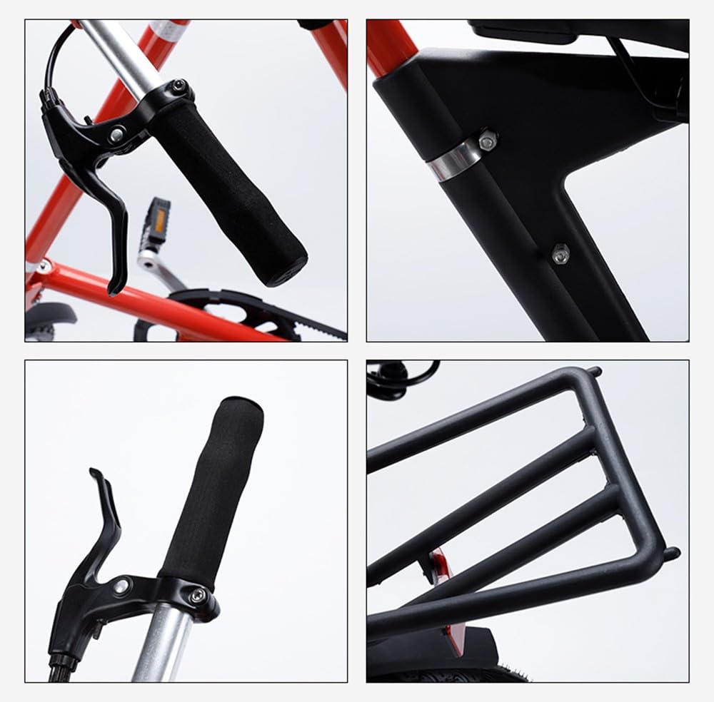 Kcolic Ultraleichtes Mini Faltrad, 16-Zoll Fahrrad, Tragbares Outdoor U Bahn Transportfahrzeug, Faltbares Fahrrad Für Männer Und Frauen B,16inch